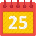 Christmas Calendar Twenty Five Calendar Icon