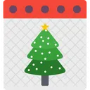 Christmas Tree Calendar Tree Calendar Icon