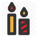 Christmas Decoration Candles Icon