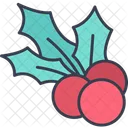 Christmas Decoration Mistletoe Holly Icon