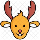 Christmas Deer Head  Icon