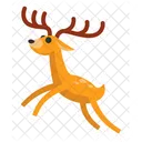 Christmas Deer Running  Icon