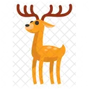 Christmas Deer Standing  Icon