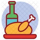 Dinner Meal Roasted Meat Chicken Turkey Icon