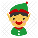 Christmas Elf Santa Assistant Character Icon