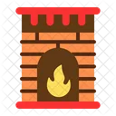 Christmas Fireplace Fireplace Fire Icon