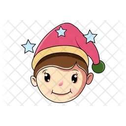 Christmas Girl Emoji Icon