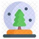 Christmas Globe Pine Tree Icon