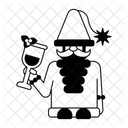 Festive Dwarf Christmas Gnome Xmas Gnome Icon