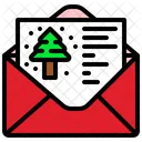 Christmas Greetings Invitation Letter Icon