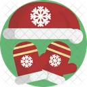 Christmas Hat Gloves Icon
