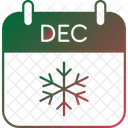 Month December Christmas Calendar Calendar Icon