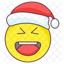 Christmas Laughter Emoji Laugh Expression Christmas Laugh Emotag Icon