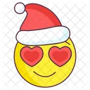 Christmas Love Emoji Love Expression Christmas Laugh Emotag Icon