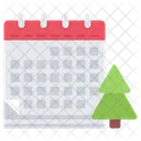 Calendar Tree Christmas Icon