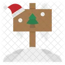 Christmas Post Sign  Icon