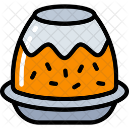 Download Christmas Pudding Icon of Colored Outline style ...