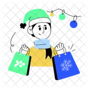 Xmas Shopping Christmas Shopping Winter Shopping 아이콘