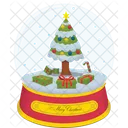 Christmas Snow globe with tree  Icon