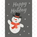 Christmas Snowman Greetings Icon