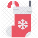 Christmas Sock Sock Candy Cane Icon