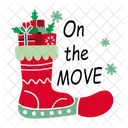 Christmas Sock Gifts Presents Icon