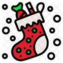 Christmas Socks Stockings Candy Cane Icon