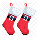 Santa Socks Christmas Socks Christmas Decor Icon