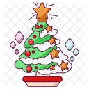 Tree Star Christmas Icon