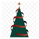 Christmas Tree Abstract Ribbon Icon