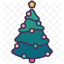 Free Christmas Tree Icon Of Colored Outline Style Available In Svg Png Eps Ai Icon Fonts