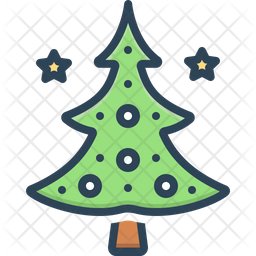 Christmas Tree Icon Of Colored Outline Style Available In Svg Png Eps Ai Icon Fonts