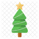 크리스마스 트리 크리스마스 트리 장식된 나무 아이콘