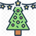 Christmas Tree Christmas Ribbon Icon