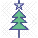 Christmas Tree Decorated Decoration Icon