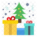 Christmas Tree Christmas Gifts Gift Box Icon