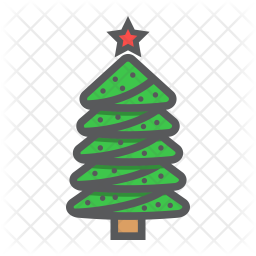 Download Christmas tree Icon of Colored Outline style - Available ...