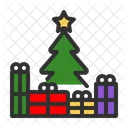Christmas Tree And Gift Icon