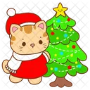Cat Christmas Fluffy Icon