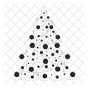 Christmas Tree Twinkling Ornaments Icon