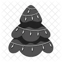 Christmas tree string lights  Icon