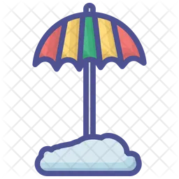 Christmas Umbrella Festive Shelter  Icon