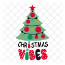 Christmas Vibes Fir Tree Icon