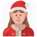 Christmas Woman Santy Icon