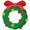 Christmas Wreath Decoration Ornament Icon