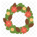 Christmas Wreath Bells Christmas Decorations Icon