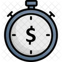 Chronometer Dollar Stopwatch Icon