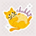 Chubby Cat Fat Cat Overweight Cat Icon