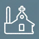 Church Building Pray Icon