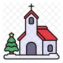 Church Christmas Architecture Icon
